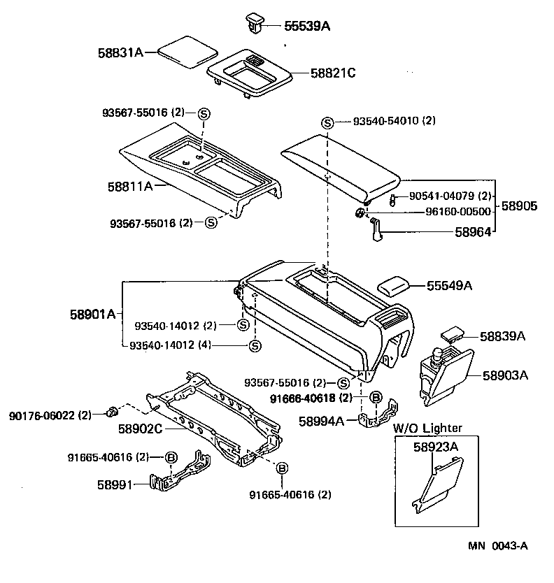  CROWN |  CONSOLE BOX BRACKET