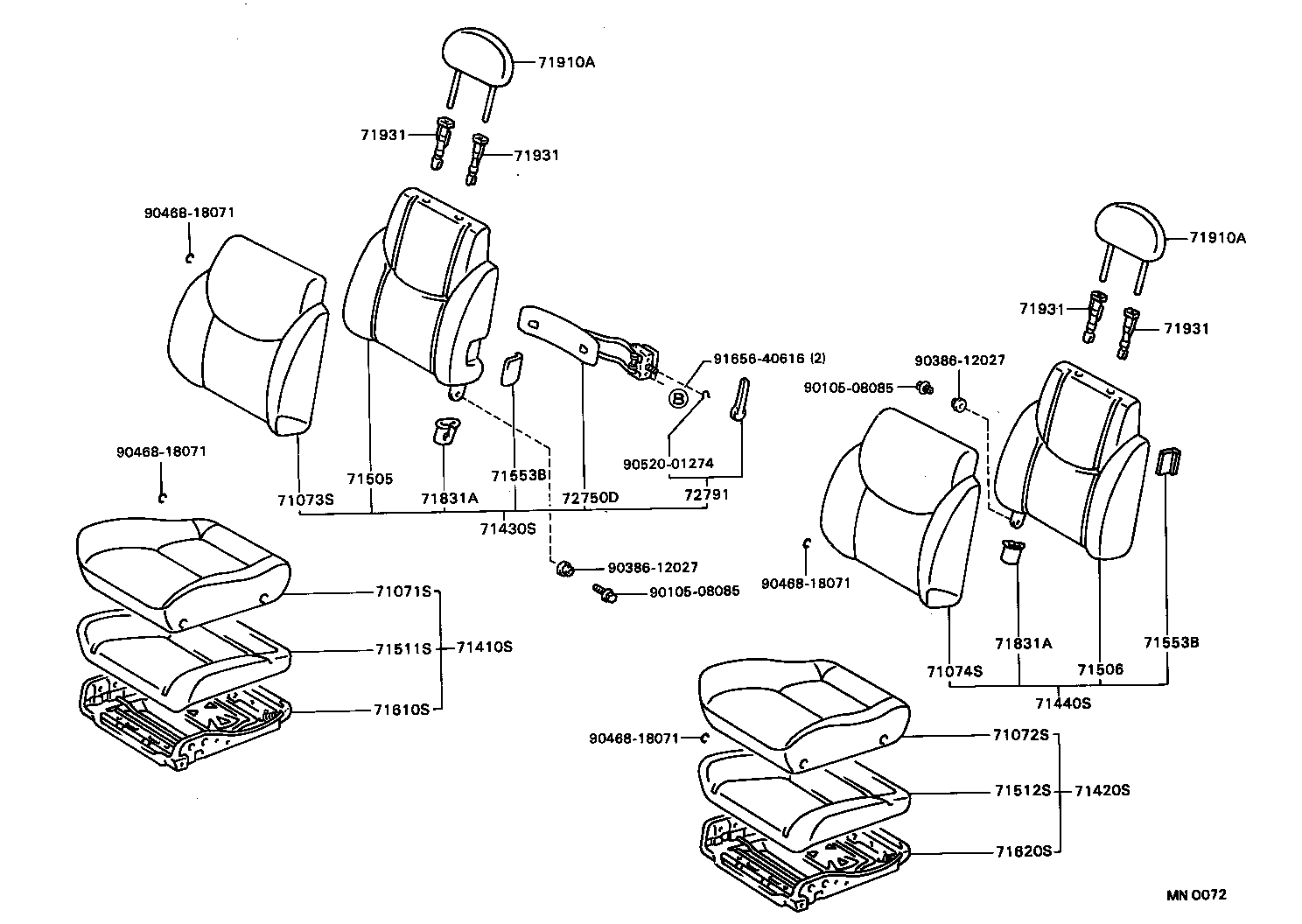 CARINA ED |  FRONT SEAT SEAT TRACK