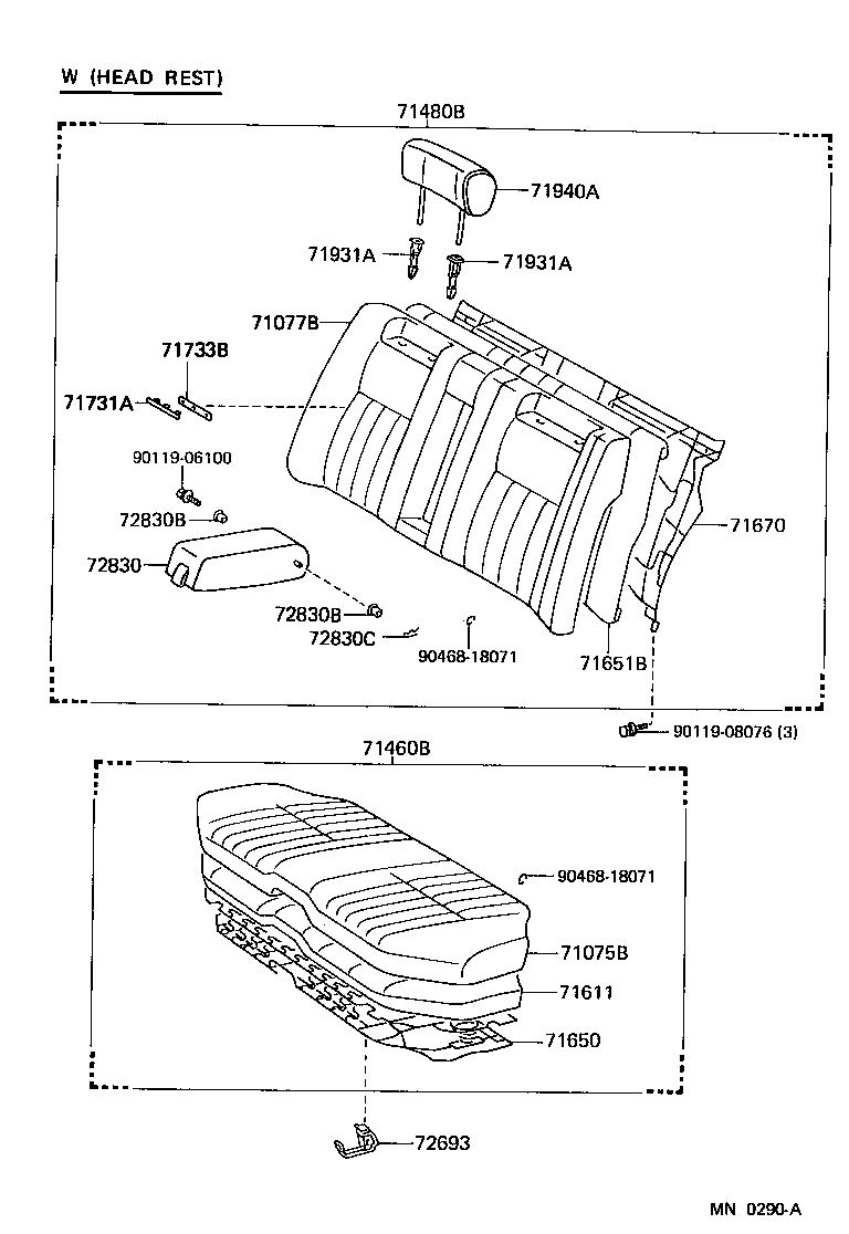  CROWN |  REAR SEAT SEAT TRACK