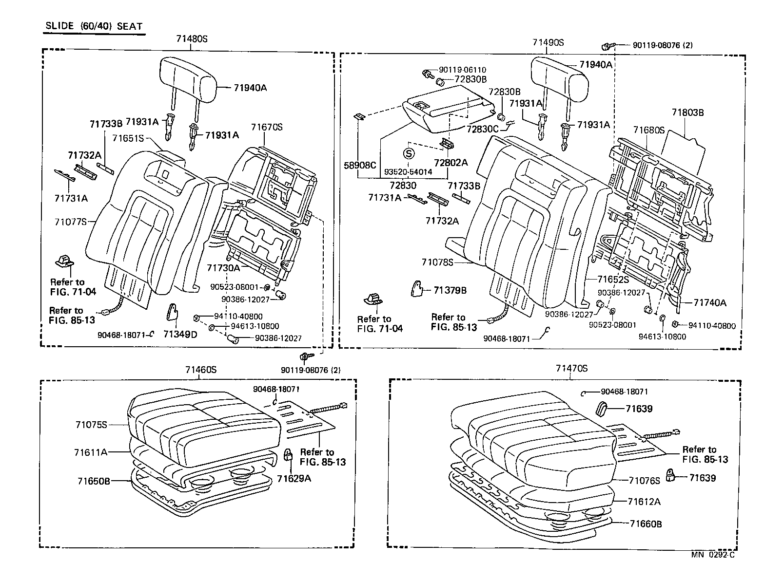  CROWN |  REAR SEAT SEAT TRACK