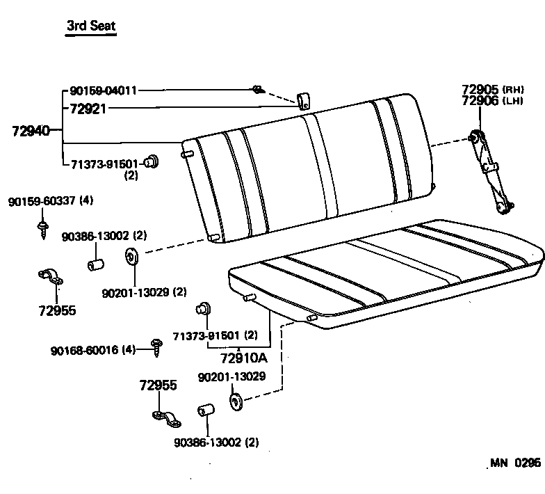  CROWN |  REAR SEAT SEAT TRACK