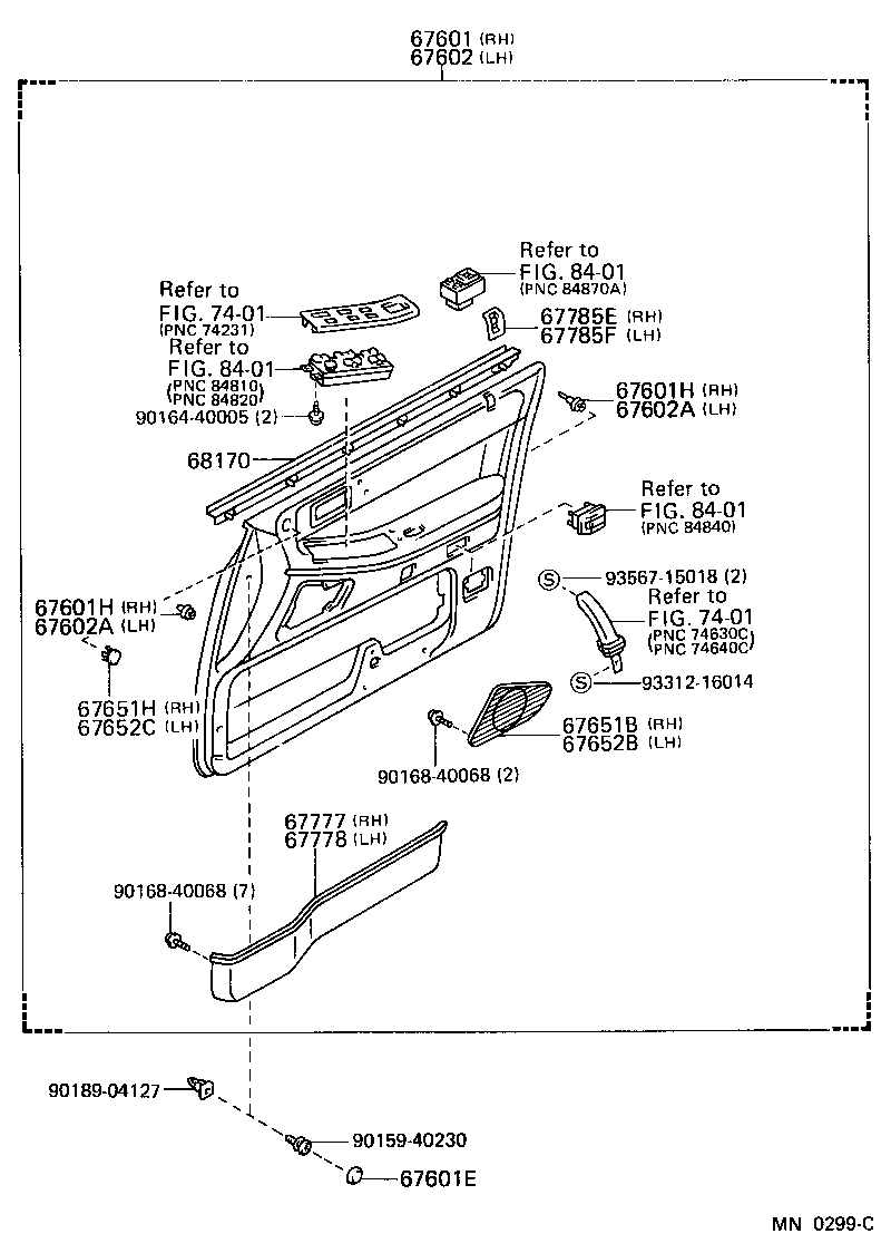  CROWN |  FRONT DOOR PANEL GLASS
