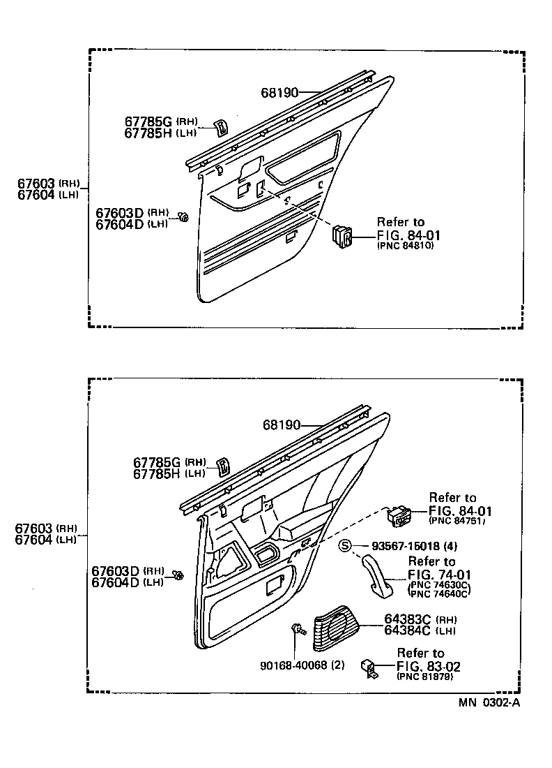 CROWN |  REAR DOOR PANEL GLASS