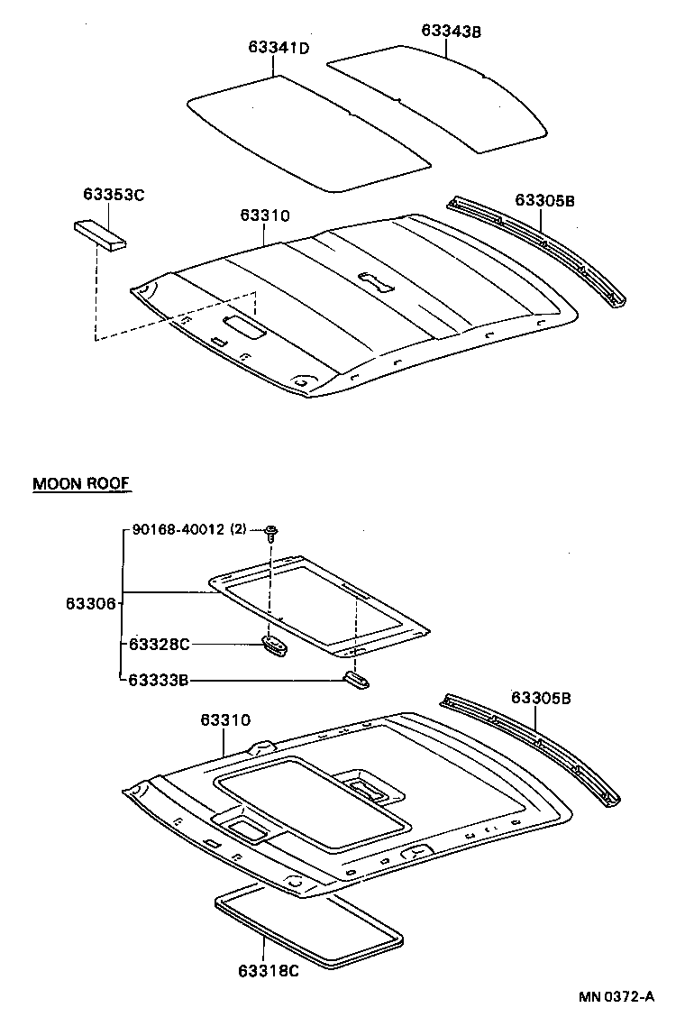  CARINA ED |  ROOF HEADLINING SILENCER PAD