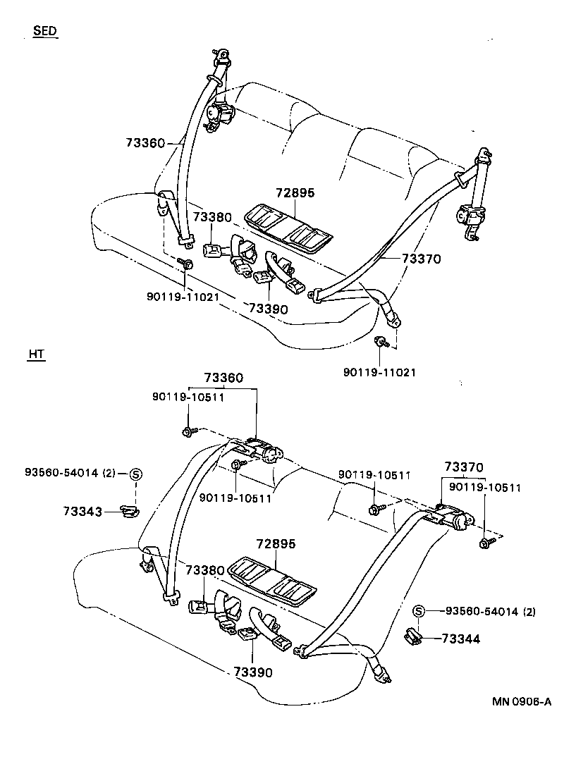  CAMRY VISTA |  SEAT BELT CHILD RESTRAINT SEAT