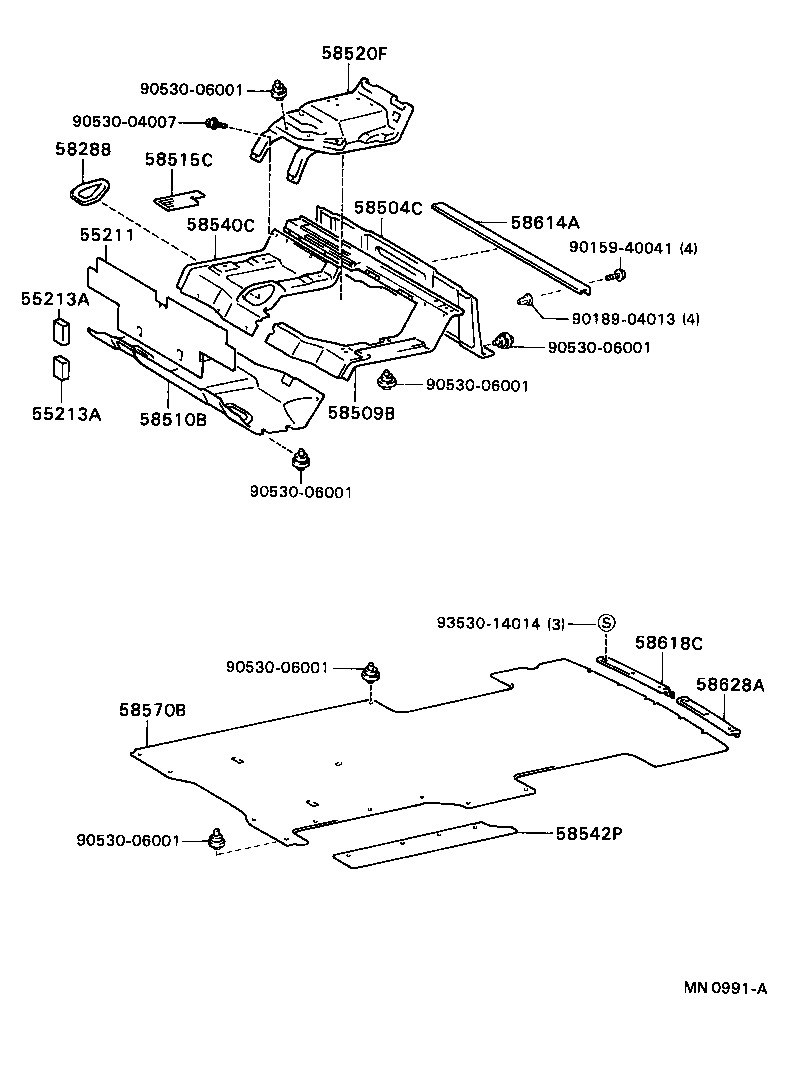  DYNA TOYOACE |  FLOOR MAT SILENCER PAD