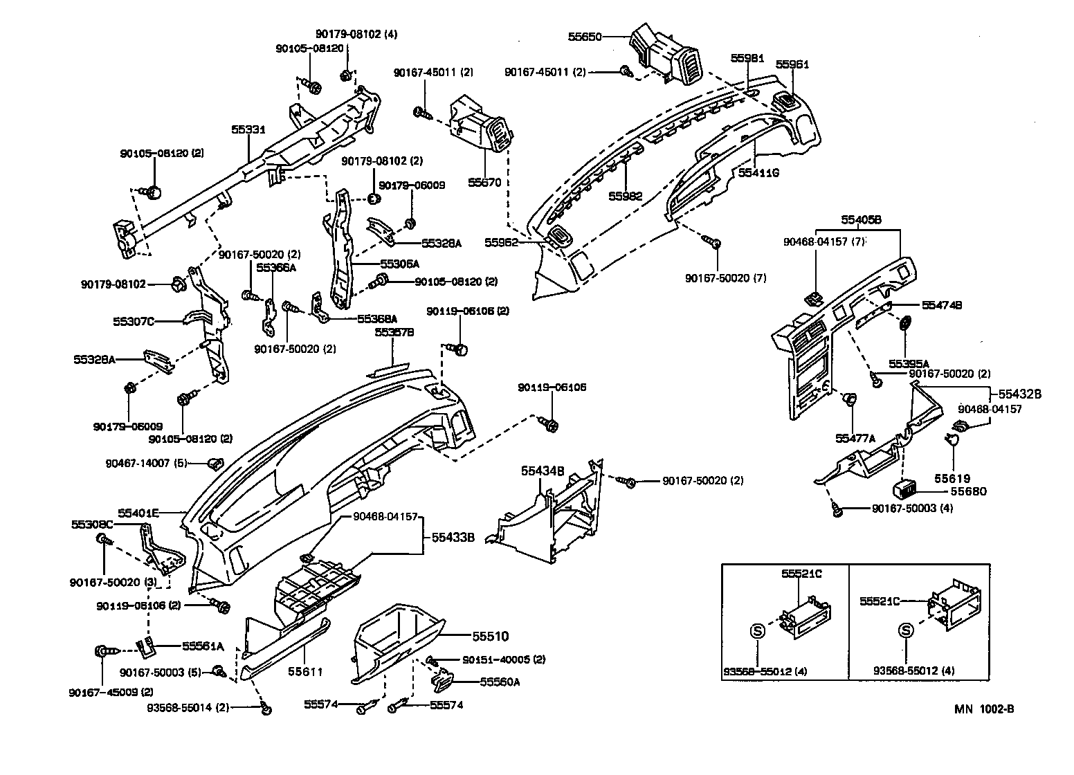  SPRINTER CARIB |  INSTRUMENT PANEL GLOVE COMPARTMENT