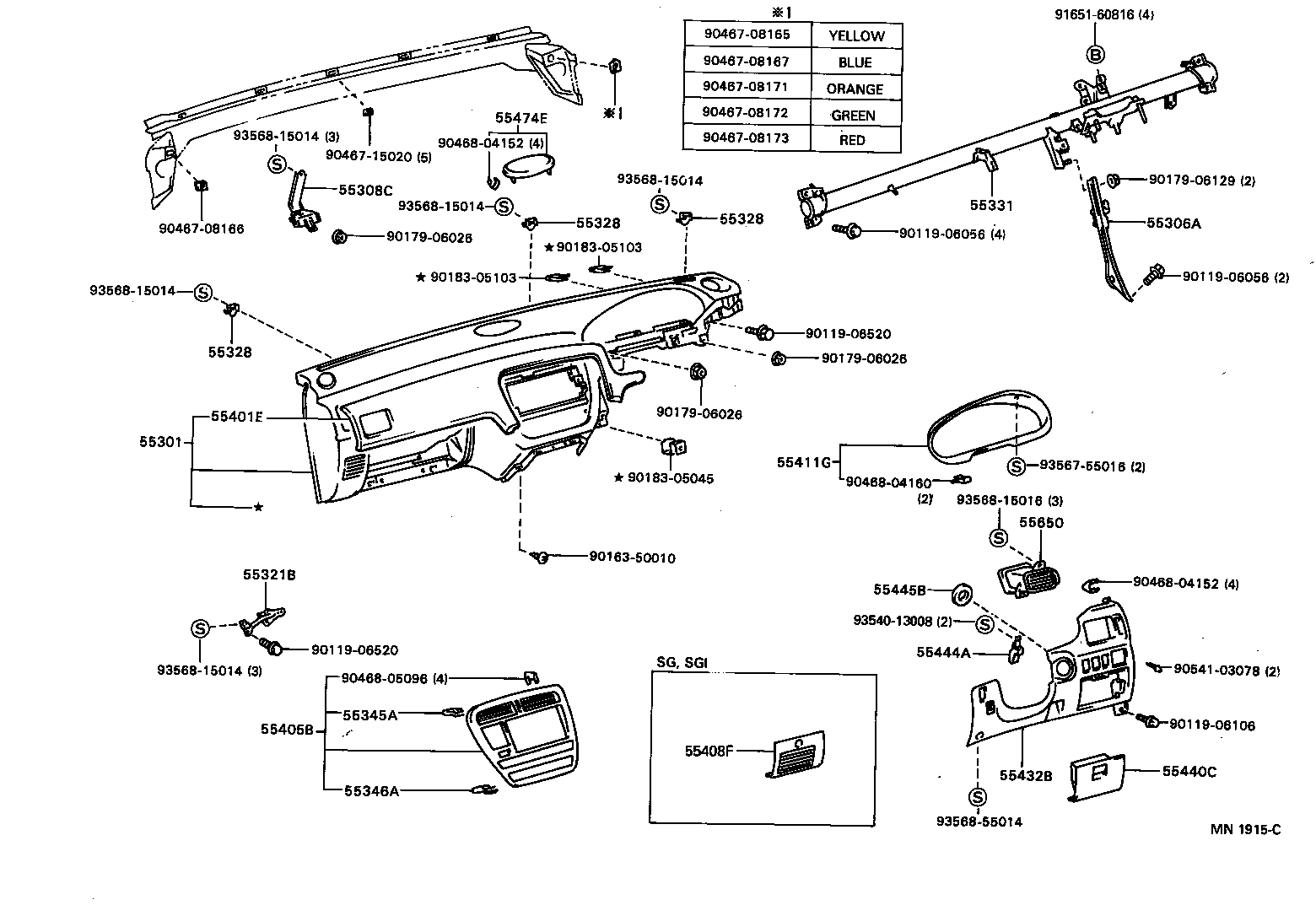  CARINA FF |  INSTRUMENT PANEL GLOVE COMPARTMENT