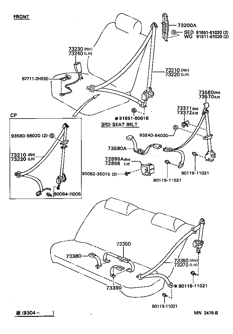  SCEPTER WG CP |  SEAT BELT CHILD RESTRAINT SEAT