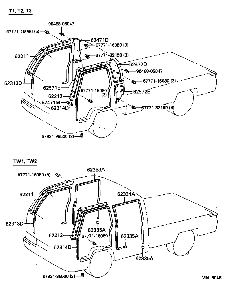  HIACE TRUCK |  INSIDE TRIM BOARD