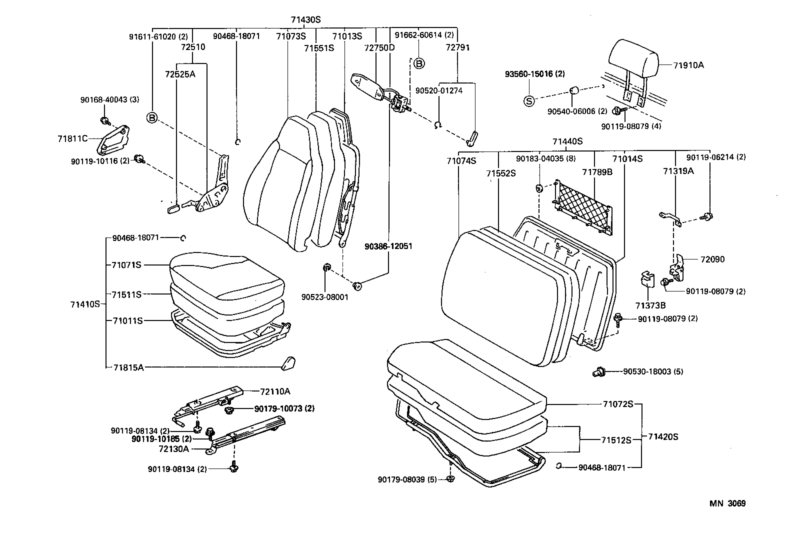  HIACE TRUCK |  SEAT SEAT TRACK