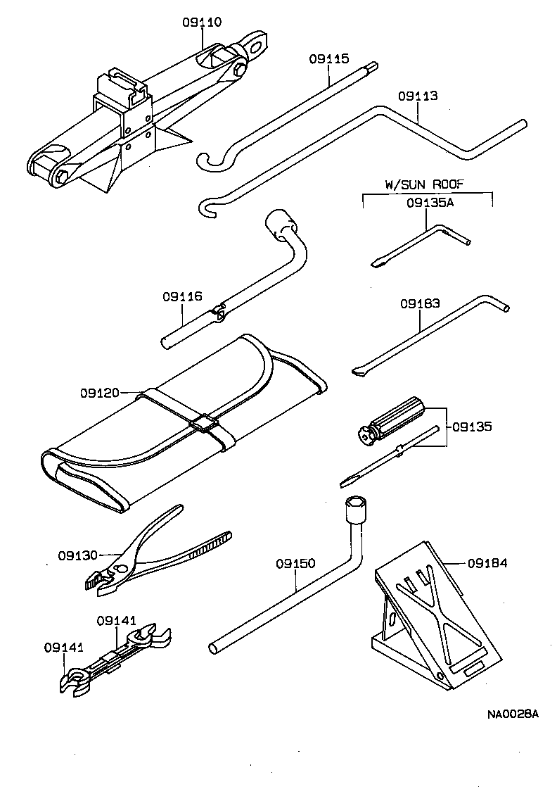  COROLLA |  STANDARD TOOL