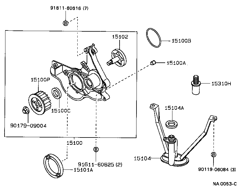  CORSA TERCEL |  ENGINE OIL PUMP