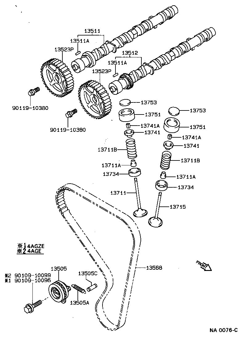  SPRINTER TRUENO |  CAMSHAFT VALVE