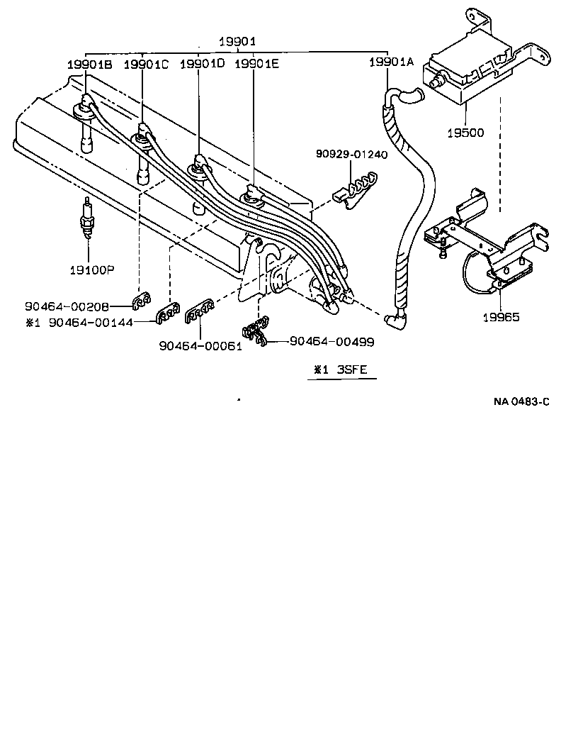  CAMRY VISTA |  IGNITION COIL SPARK PLUG