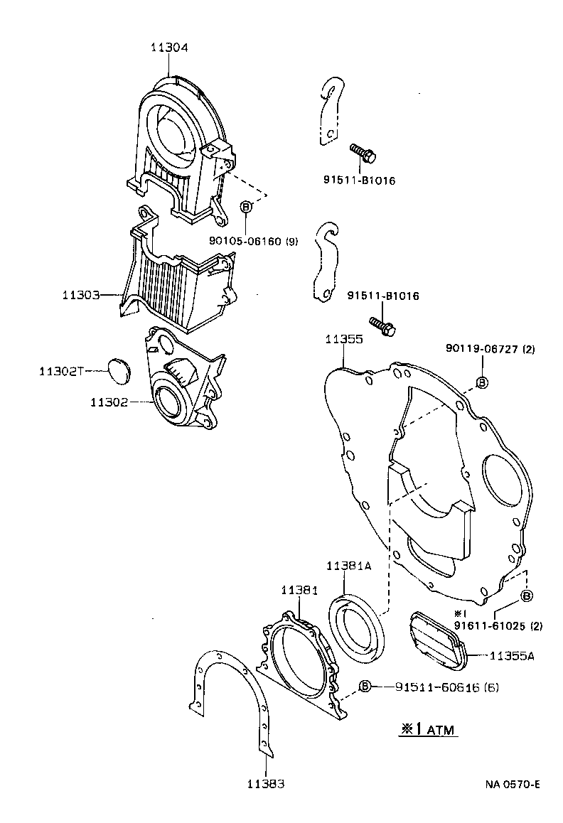  CARINA FF |  TIMING GEAR COVER REAR END PLATE