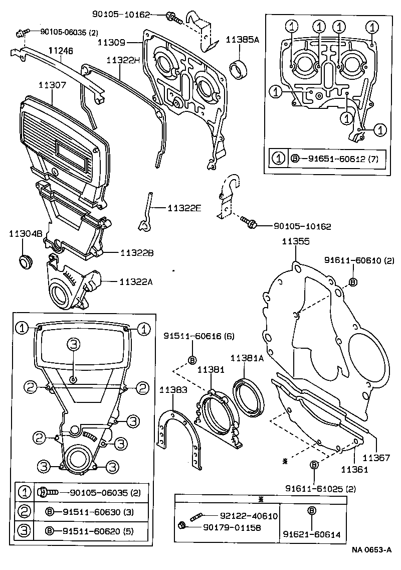  CARINA FF |  TIMING GEAR COVER REAR END PLATE