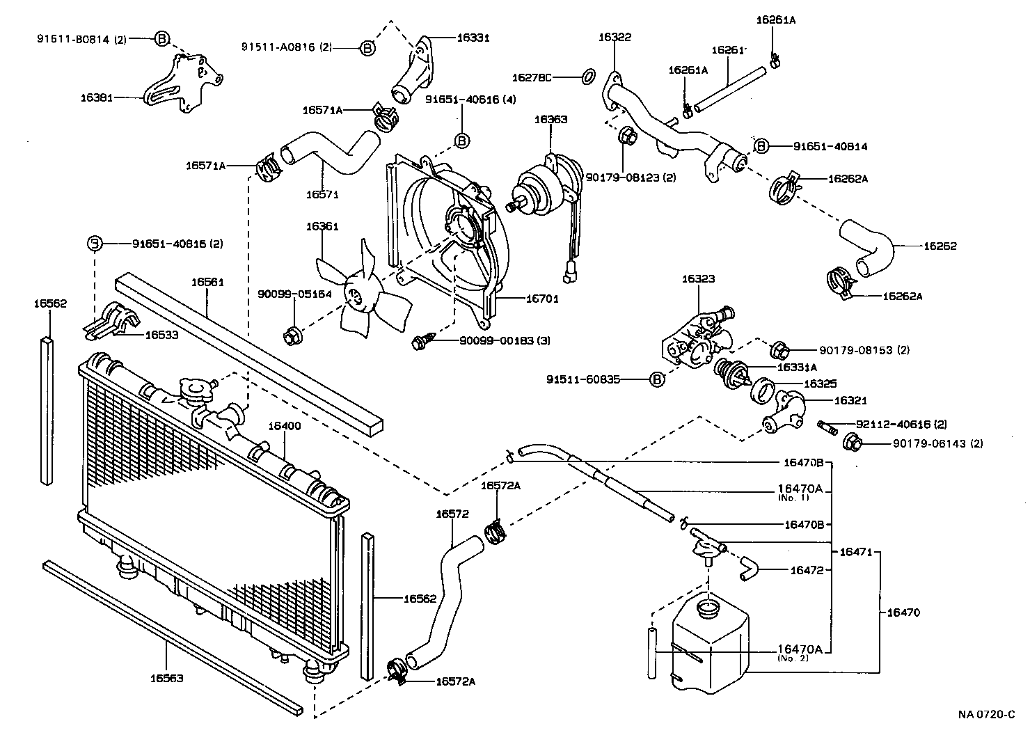  CARINA FF |  RADIATOR WATER OUTLET