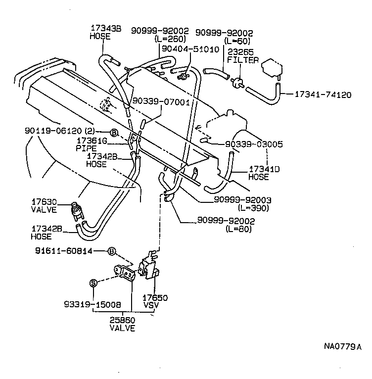  CAMRY VISTA |  VACUUM PIPING