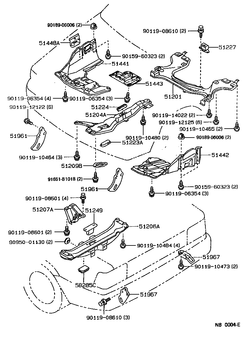  SPRINTER TRUENO |  SUSPENSION CROSSMEMBER UNDER COVER