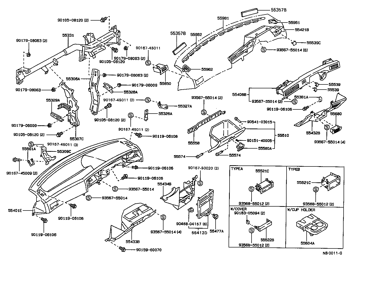  SPRINTER TRUENO |  INSTRUMENT PANEL GLOVE COMPARTMENT