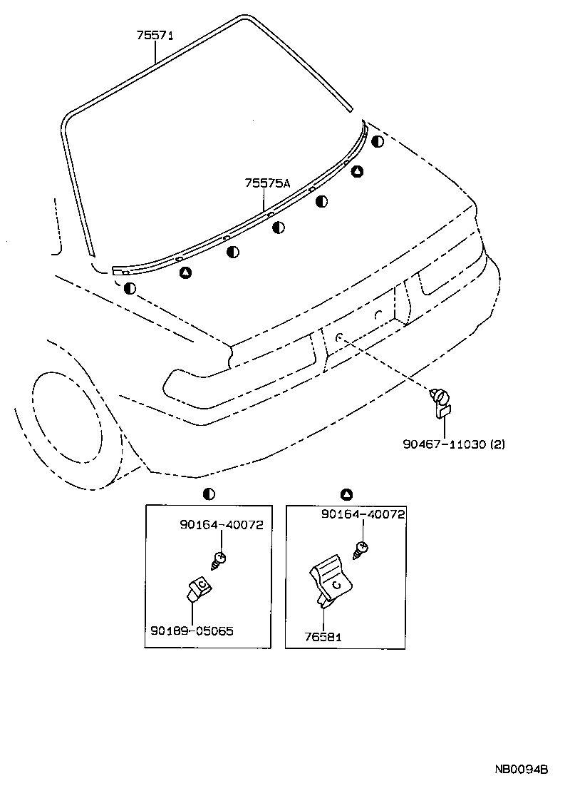  SPRINTER TRUENO |  REAR MOULDING