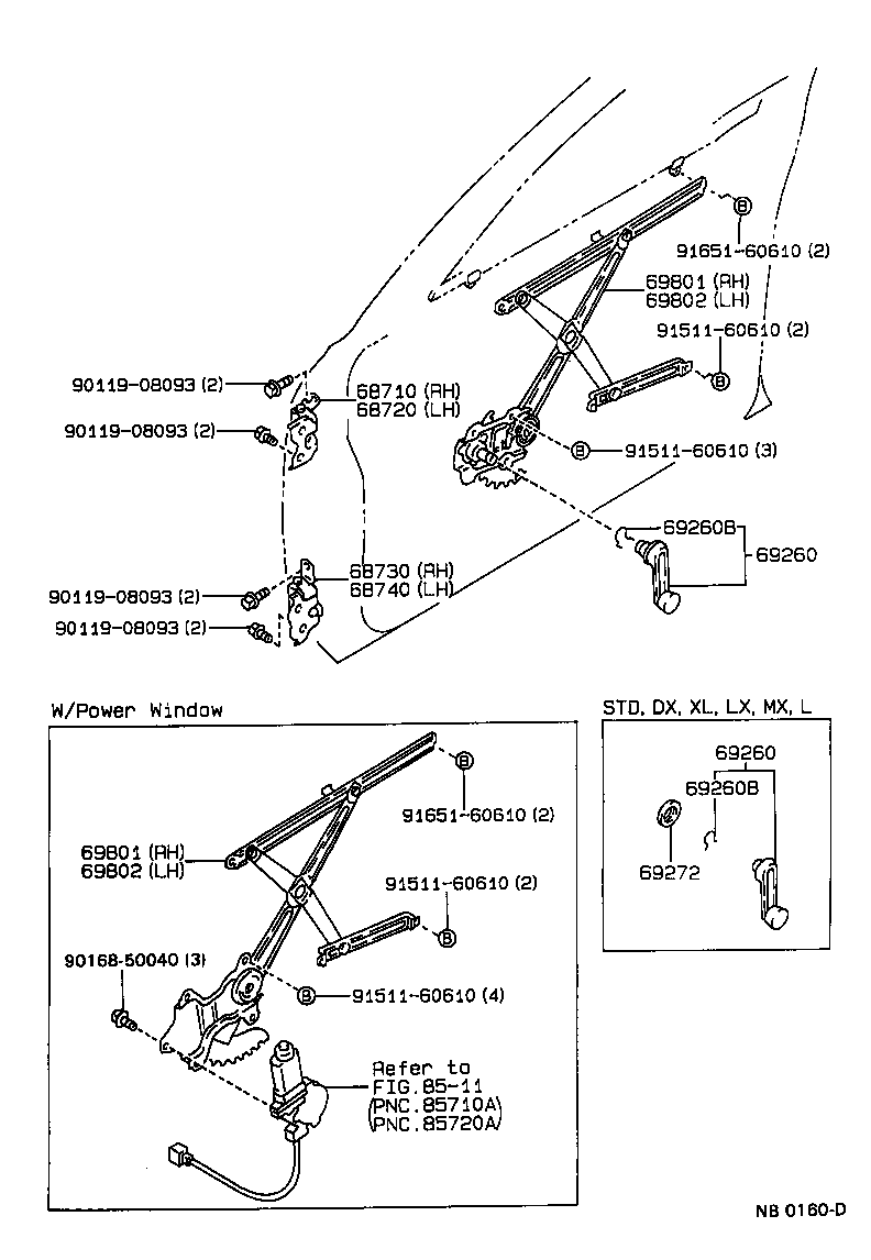  SPRINTER |  FRONT DOOR WINDOW REGULATOR HINGE