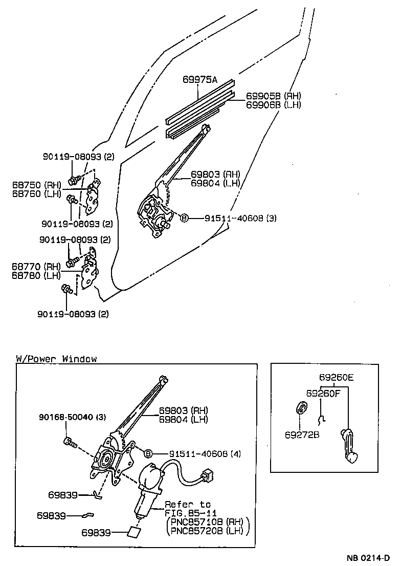  SPRINTER CARIB |  REAR DOOR WINDOW REGULATOR HINGE