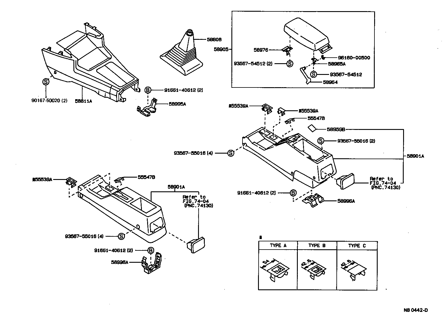  SPRINTER TRUENO |  CONSOLE BOX BRACKET