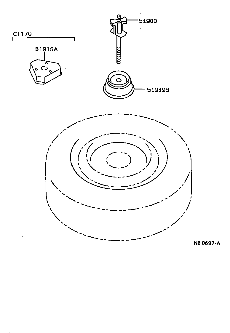  CARINA FF |  SPARE WHEEL CARRIER