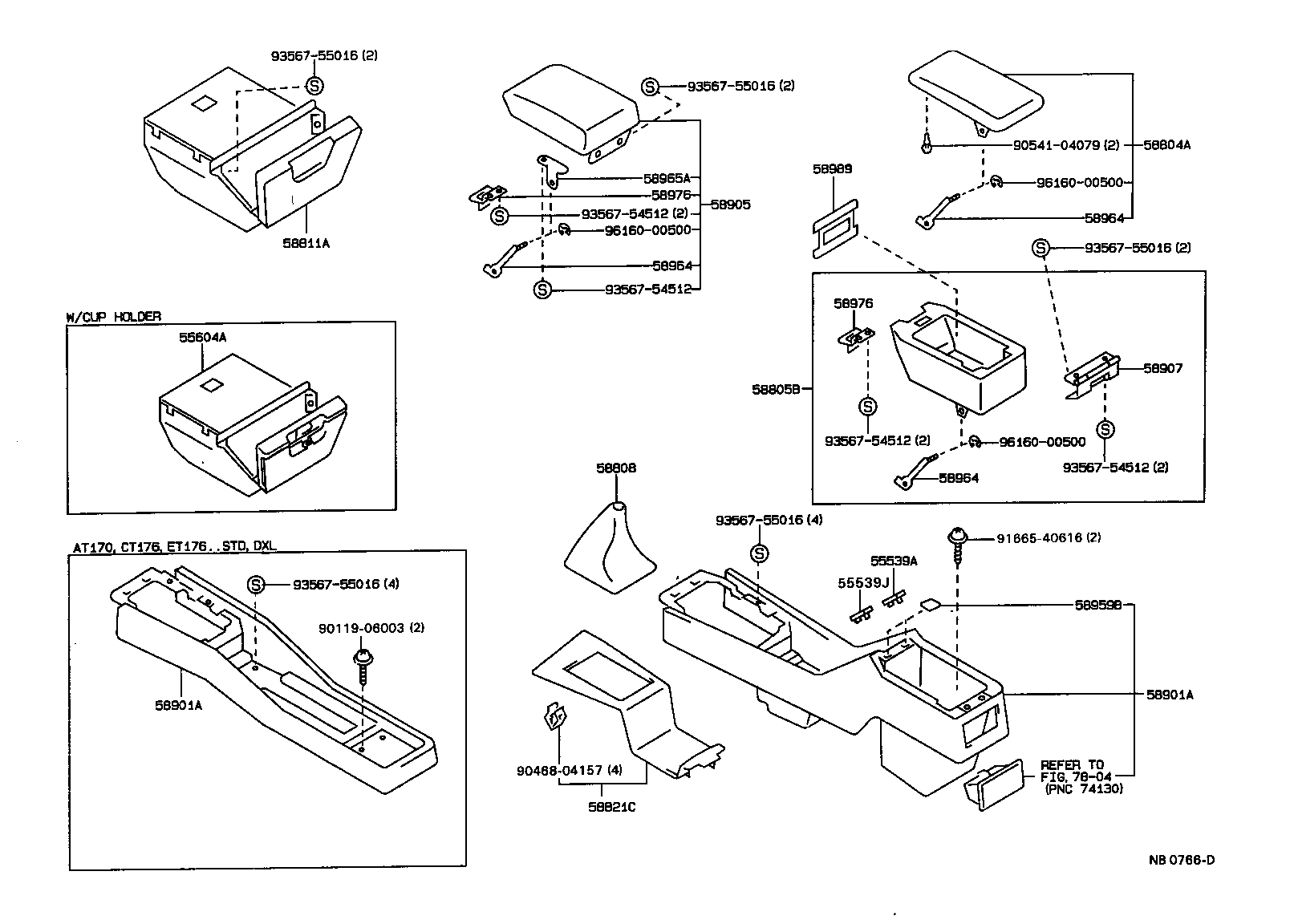 CARINA FF |  CONSOLE BOX BRACKET