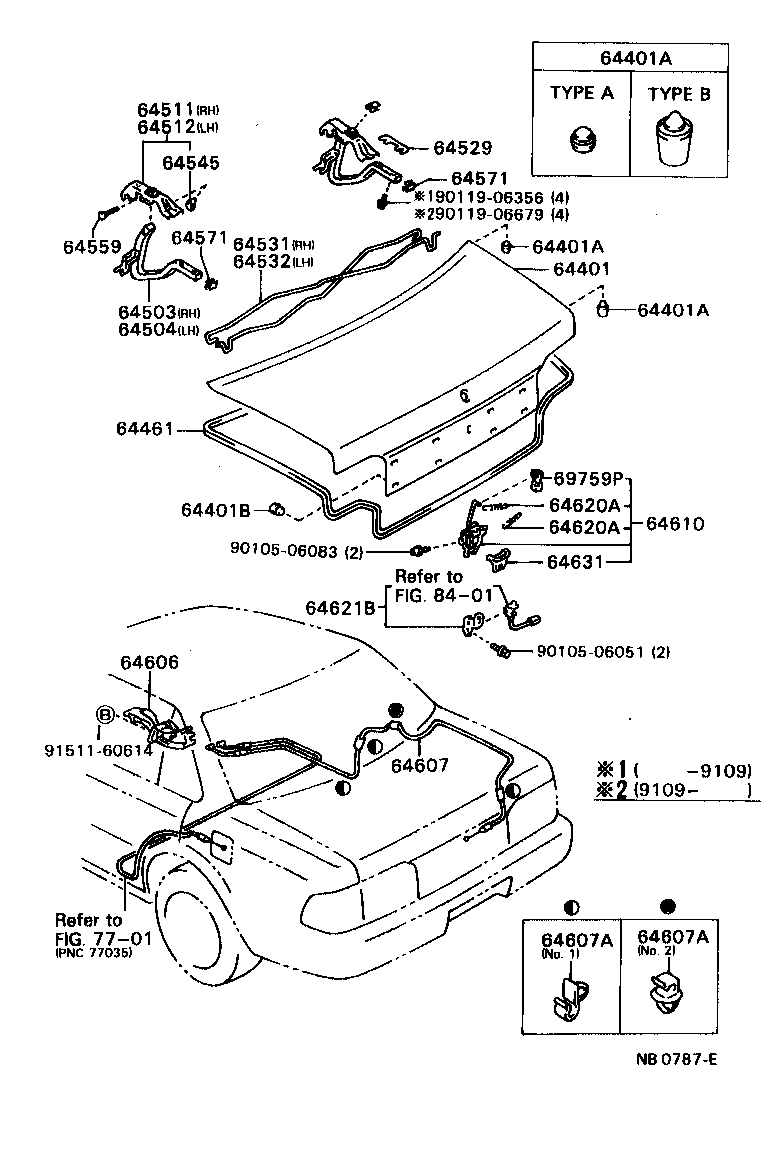  CARINA FF |  LUGGAGE COMPARTMENT DOOR LOCK