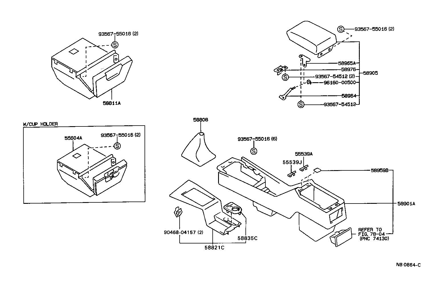  CARINA FF |  CONSOLE BOX BRACKET