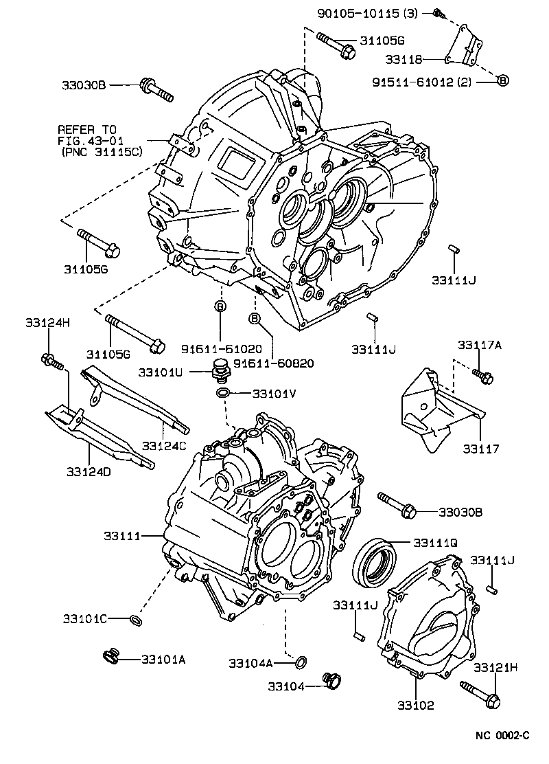  SPRINTER TRUENO |  CLUTCH HOUSING TRANSMISSION CASE MTM