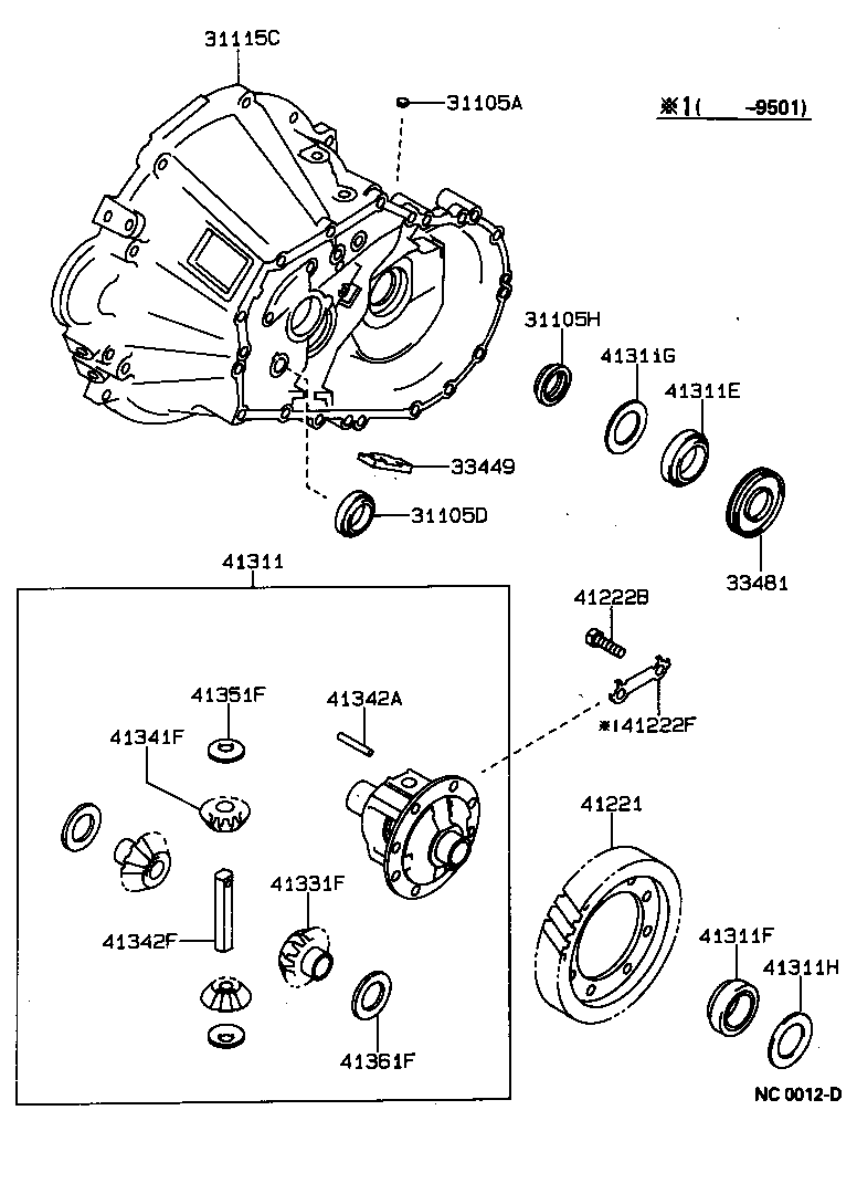  CARINA FF |  FRONT AXLE HOUSING DIFFERENTIAL