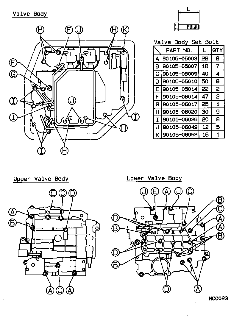  CARINA FF |  VALVE BODY OIL STRAINER ATM