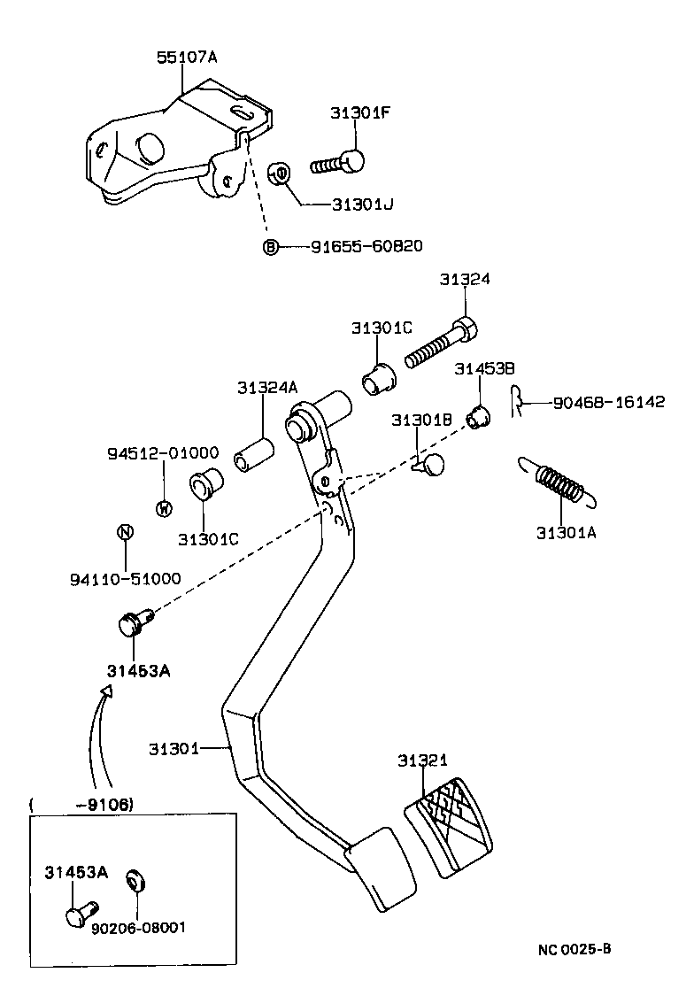  SPRINTER CARIB |  CLUTCH PEDAL FLEXIBLE HOSE