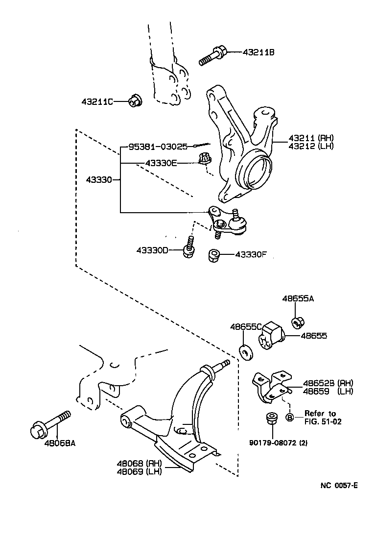  SPRINTER CARIB |  FRONT AXLE ARM STEERING KNUCKLE