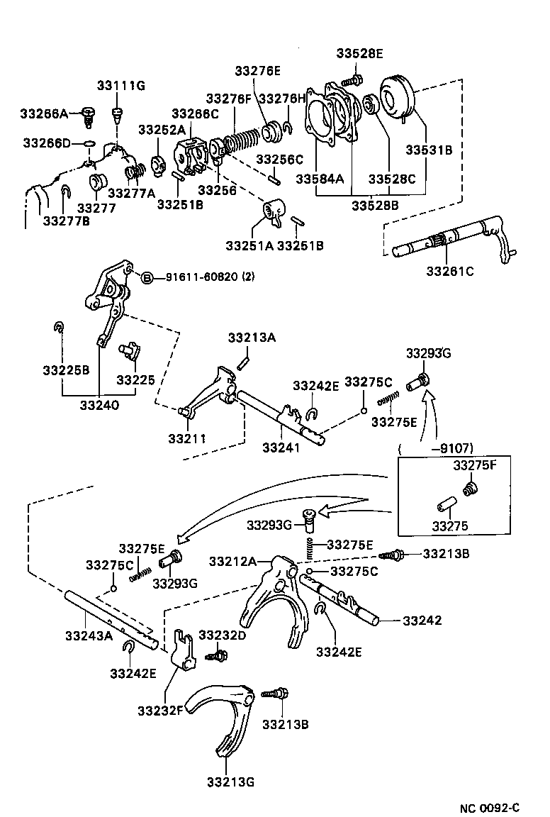  SPRINTER |  GEAR SHIFT FORK LEVER SHAFT MTM