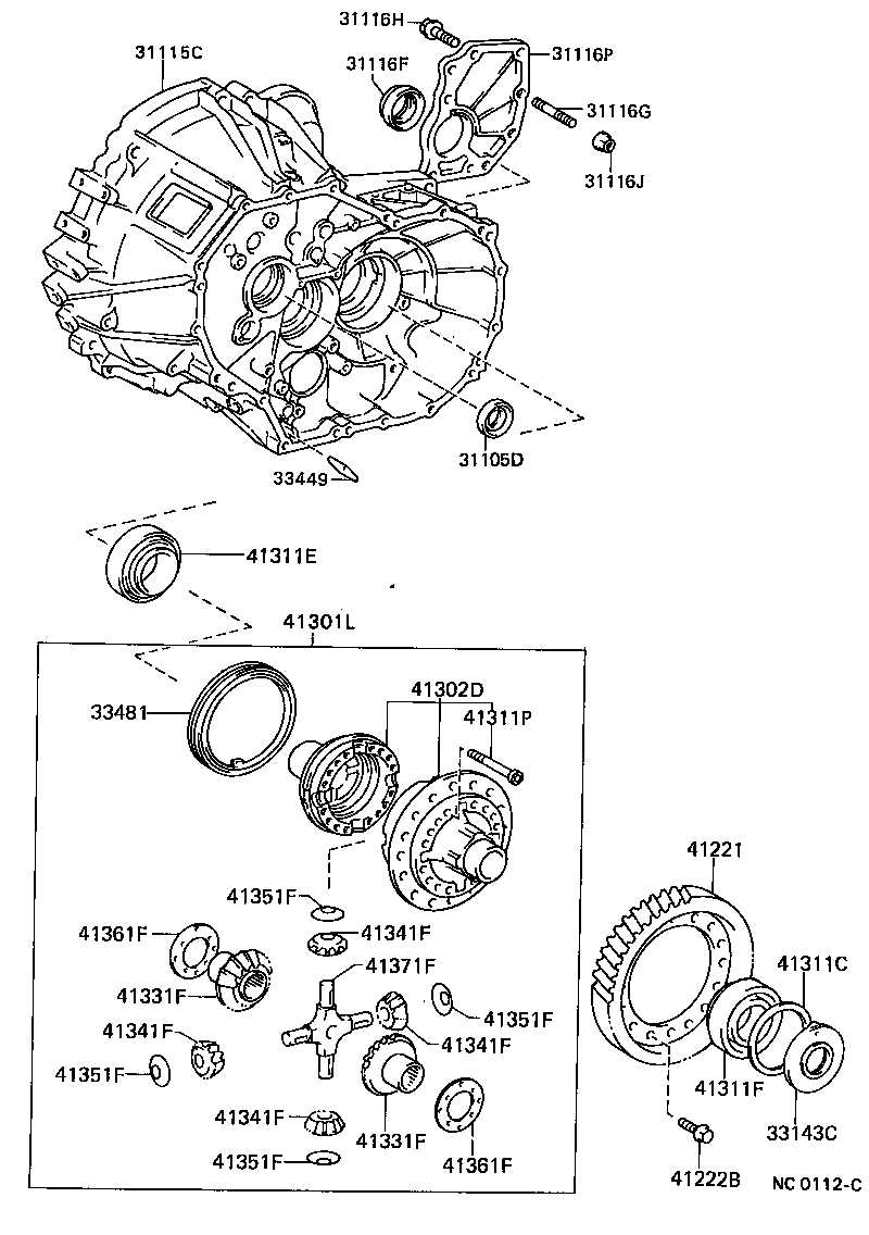  SPRINTER TRUENO |  FRONT AXLE HOUSING DIFFERENTIAL