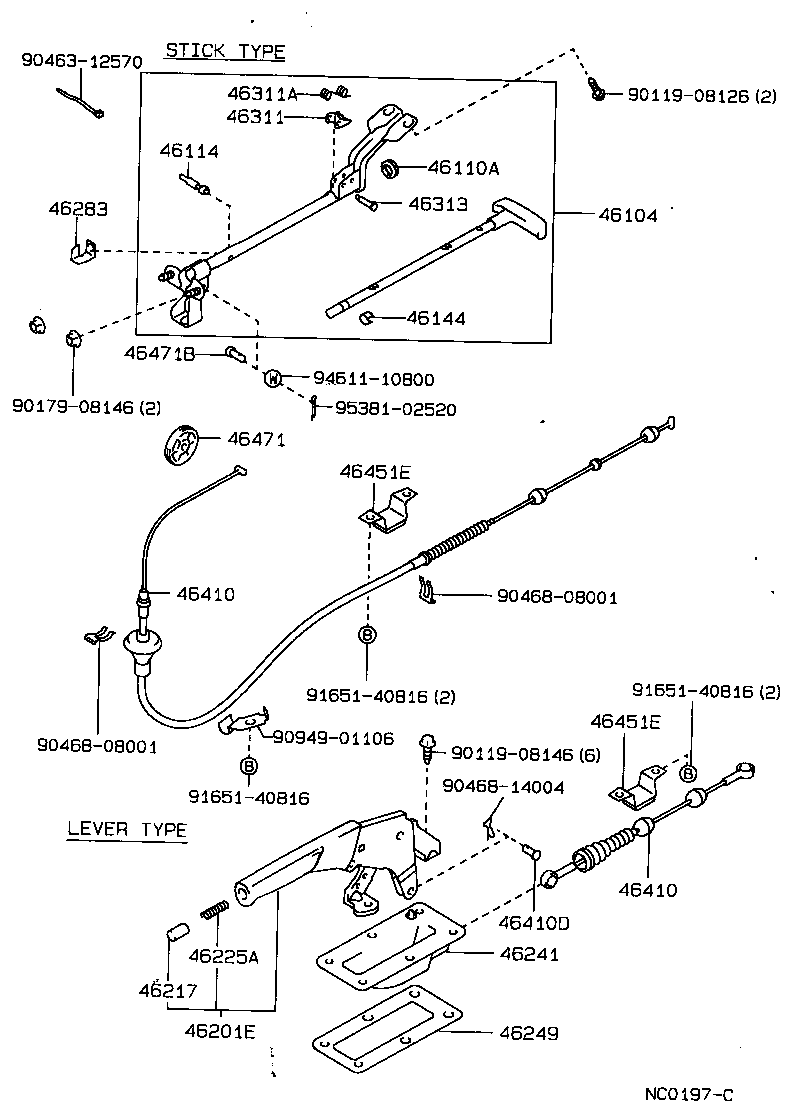  CROWN |  PARKING BRAKE CABLE