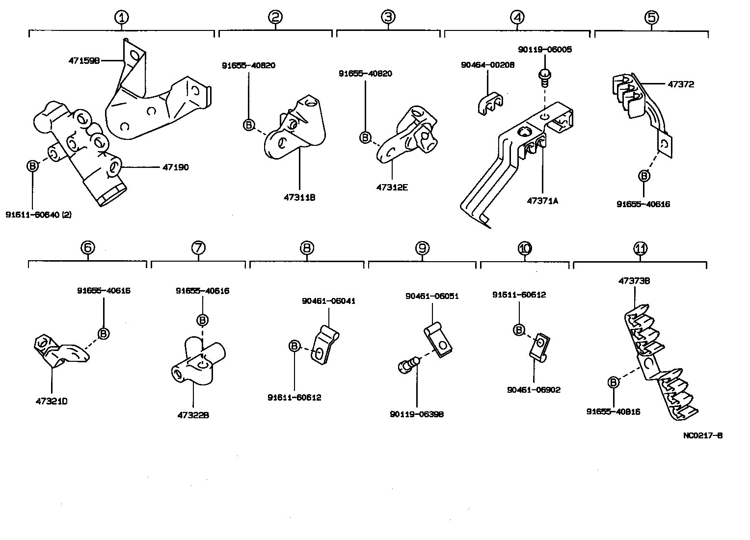  CROWN |  BRAKE TUBE CLAMP