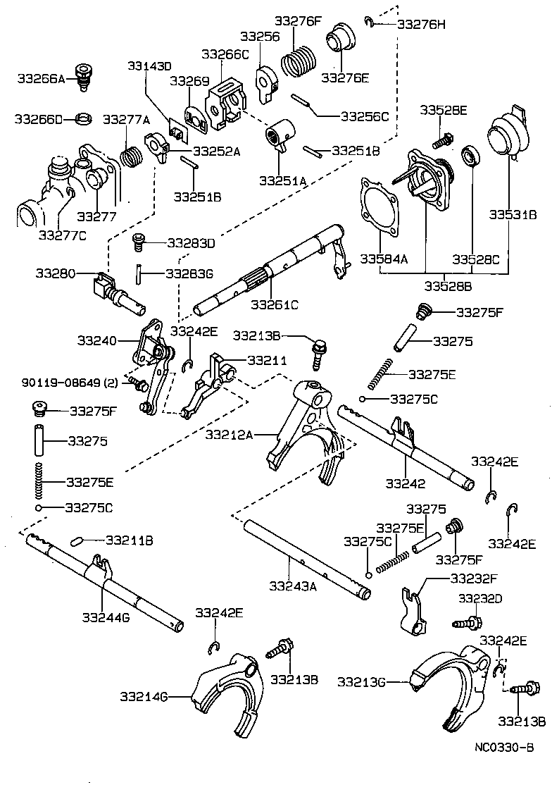 SPRINTER | GEAR SHIFT FORK LEVER SHAFT MTM