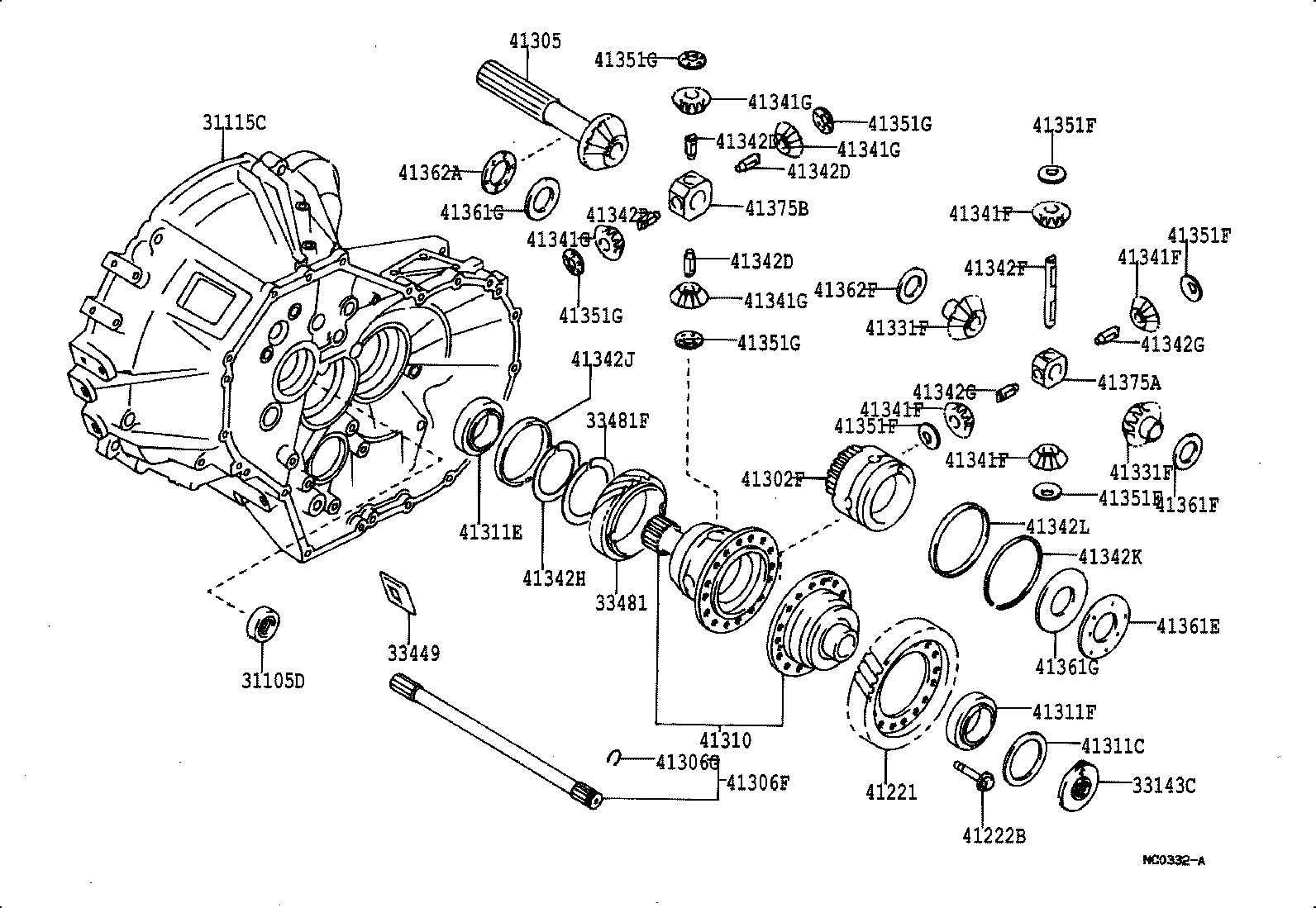  SPRINTER CARIB |  FRONT AXLE HOUSING DIFFERENTIAL