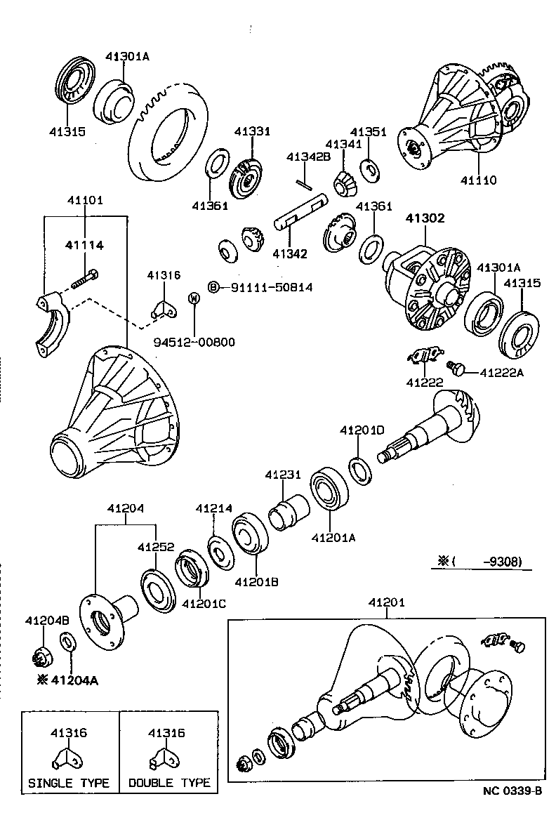  SPRINTER CARIB |  REAR AXLE HOUSING DIFFERENTIAL