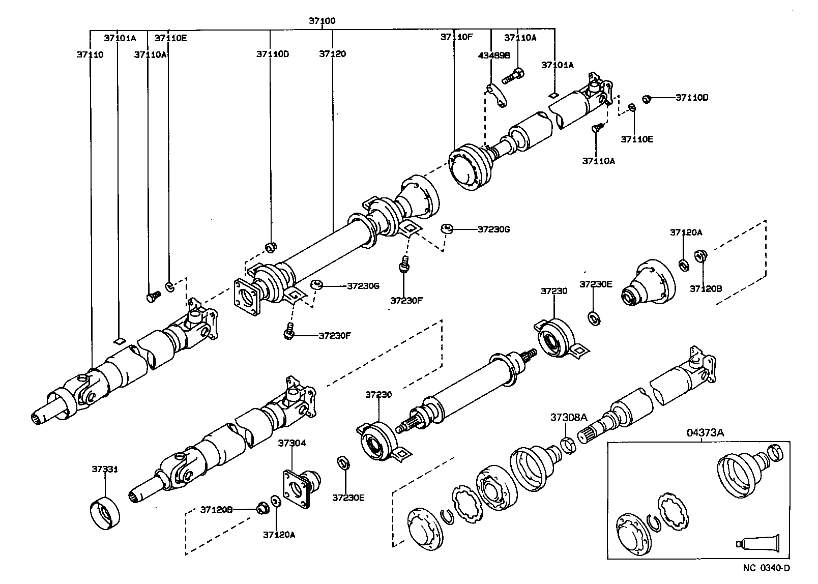  SPRINTER CARIB |  PROPELLER SHAFT UNIVERSAL JOINT