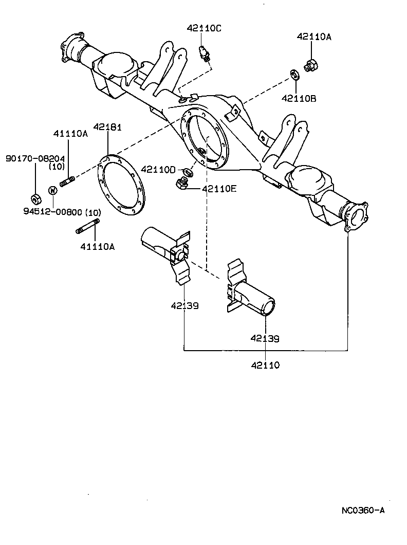  SPRINTER CARIB |  REAR AXLE HOUSING DIFFERENTIAL