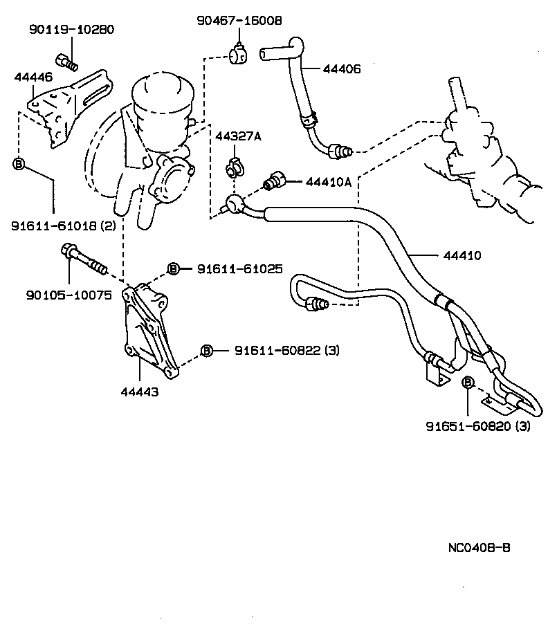  CARINA FF |  POWER STEERING TUBE