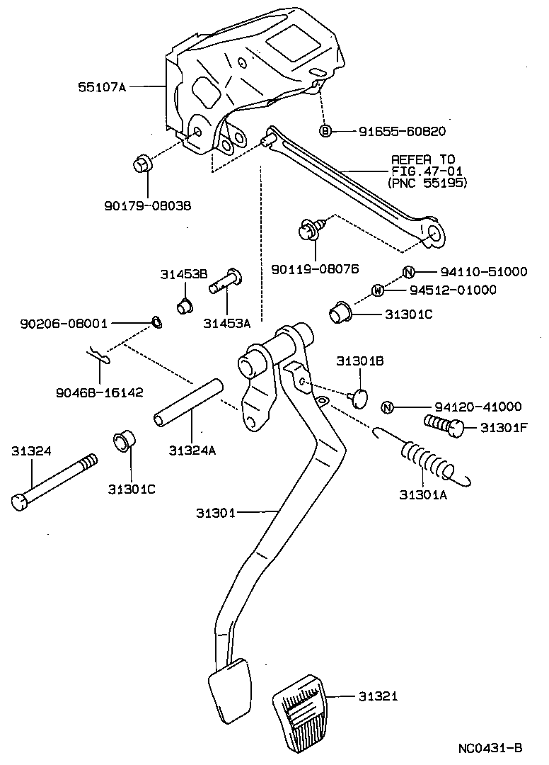  CARINA FF |  CLUTCH PEDAL FLEXIBLE HOSE