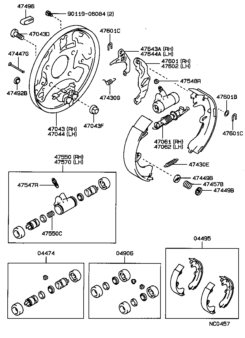  CARINA FF |  REAR DRUM BRAKE WHEEL CYLINDER BACKING PLATE
